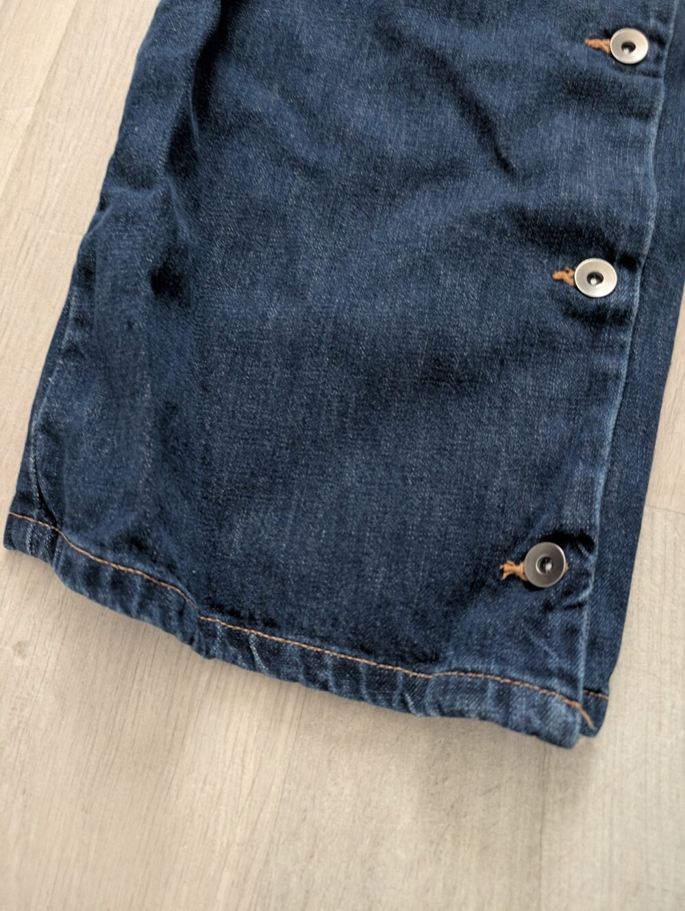 Zara TRF Dark Blue Mis Rise Jeans With Buttons Nwot - Picture 9 of 12